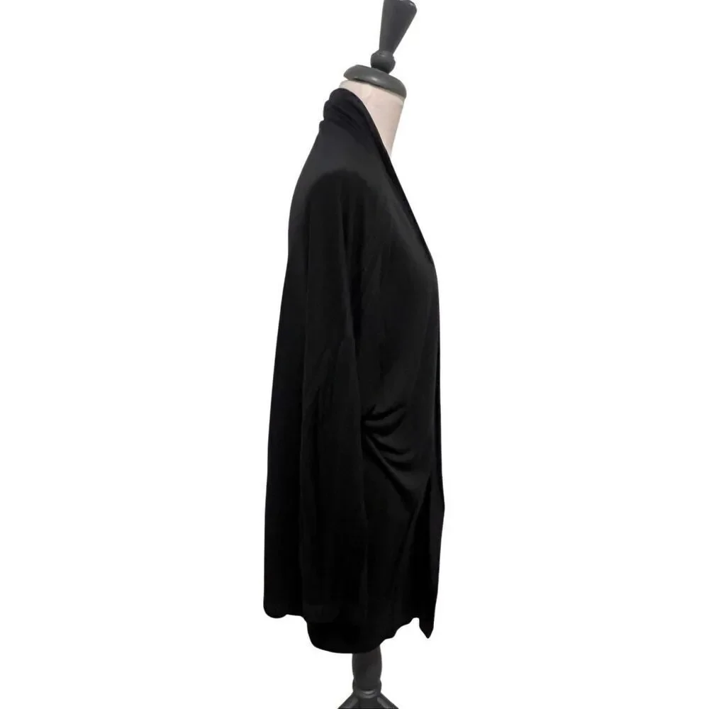 Soma As U R Women's Open Front Long Sleeve Drape Cardigan Sweater Black 2XL